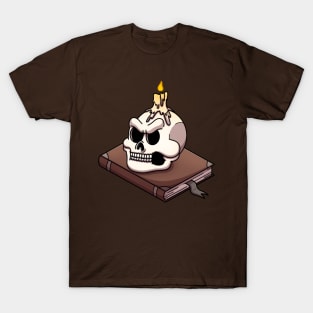 Still Life With Skull, Candle And Book T-Shirt